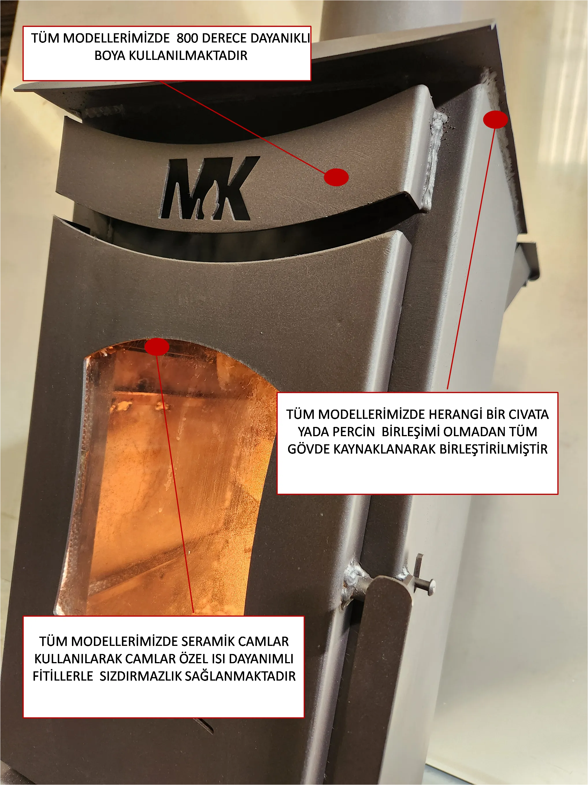 DESAN MK MINI PELET SOBASI ELEKTRIKSIZ KOMPAKT TASARIM