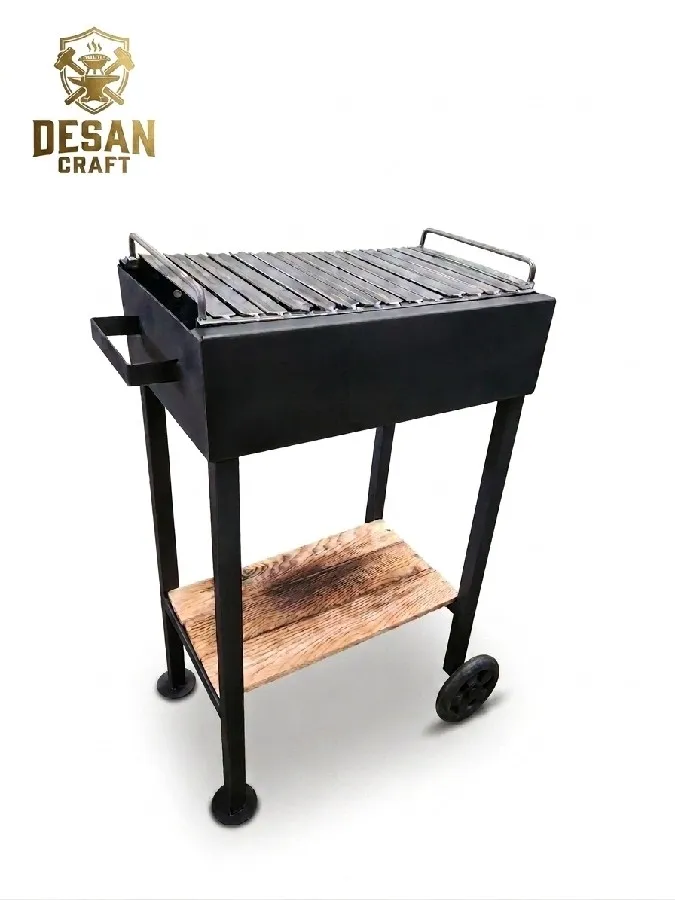DESAN CRAFT V PRO 15MM KALIN SAC OLUKLU MANGAL BARBEKU TEKERLEKLI AHSAP RAFLI